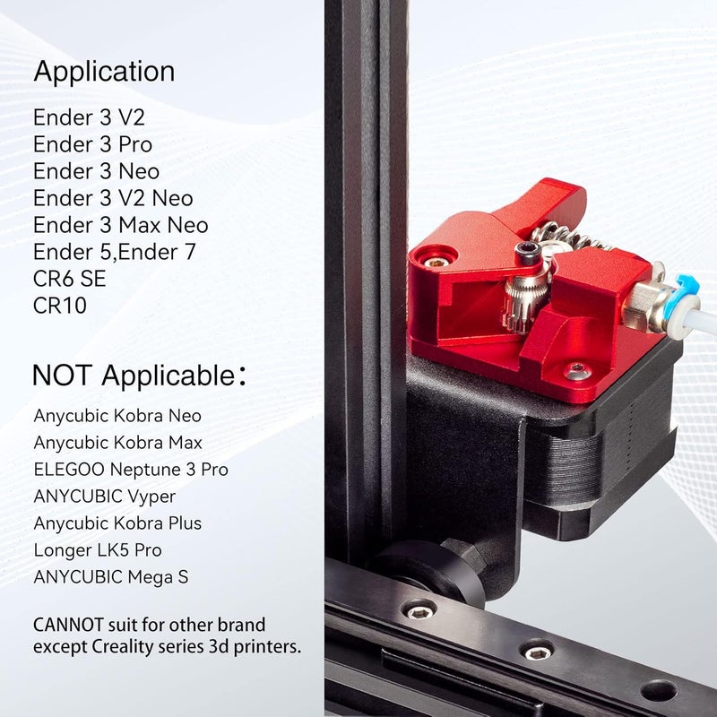 RED REX محرك مزدوج لآلة Ender 3 مع محرك خطوة Nema 17 متوافق مع Creality Ender 3 V2 و Ender 3 Pro و Ender 3 Neo و Ender 3 V2 Neo و Ender 3 Max Neo و Ender 5 و Ender 7 و CR6 SE و CR10 طابعات ثلاثية الأبعاد - Image 4